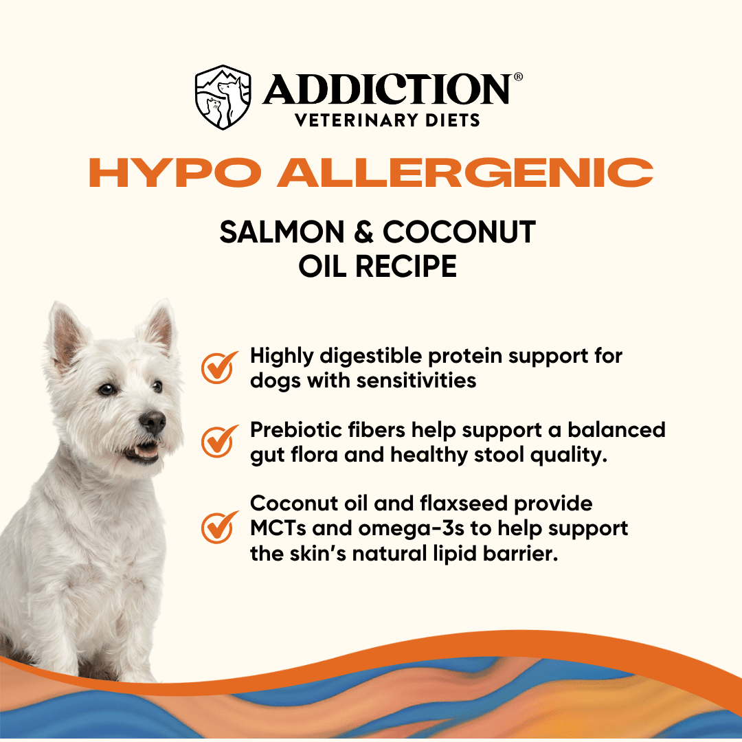 4 addiction veterinary diets hypoallergenic salmon dry dog food