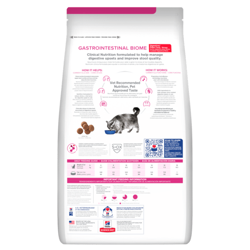 52742024554-2 hill's prescription diet gastrointestinal biome digestive/fibre care dry cat food 1.8kg