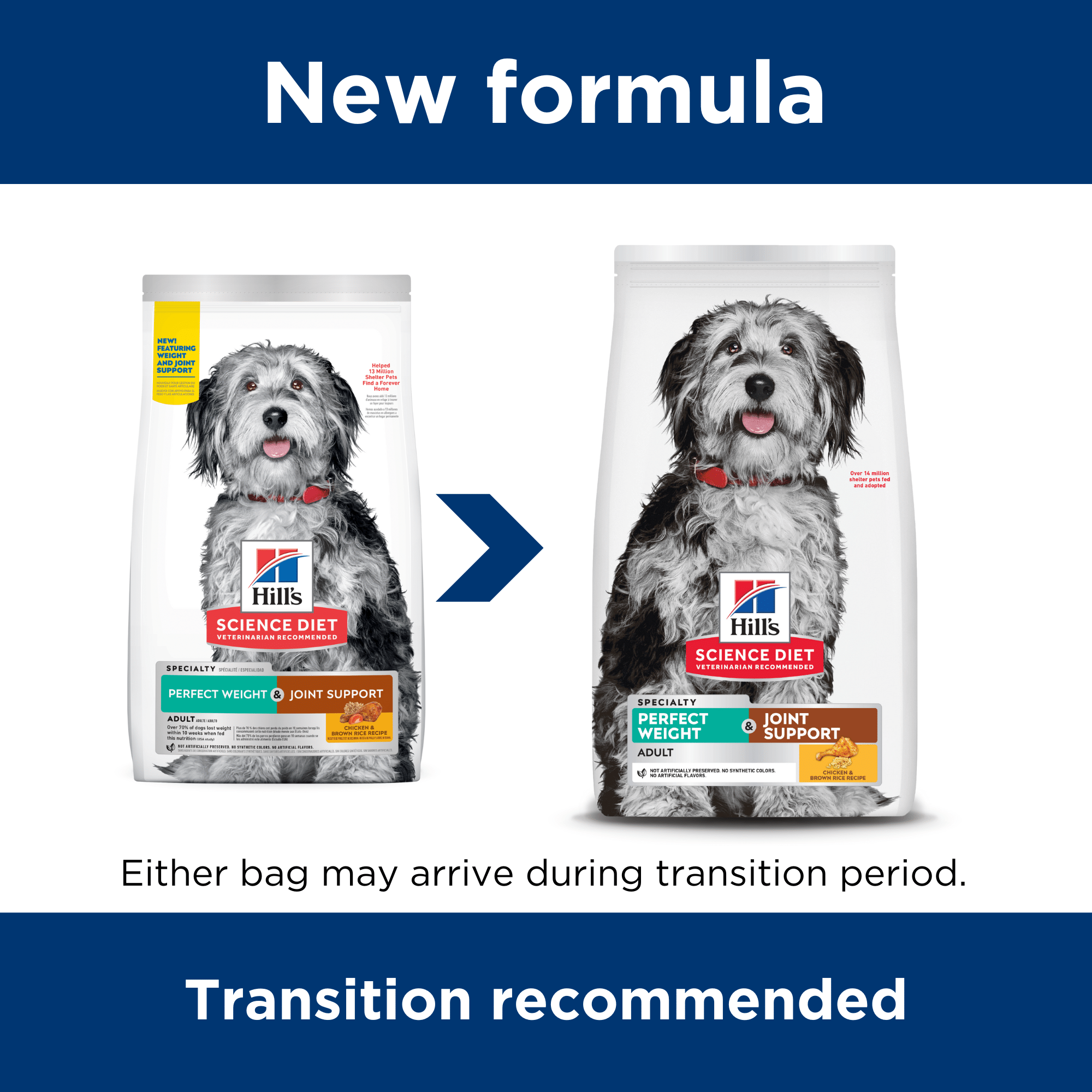 607823_607824 - Dog Adult PW+JS - New formula (1) hill's science diet adult perfect weight + joint support dry dog food