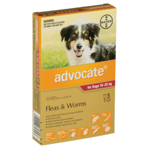Advocate Large Dog 3 pack for dogs 10-25kg Flea and worm treatment Vetpost.co.nz