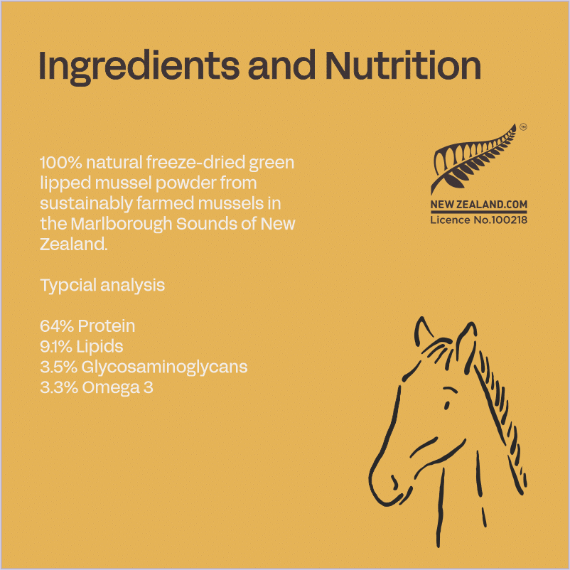 Equine mussel powder ingredients fourflax equine mussel powder 400g