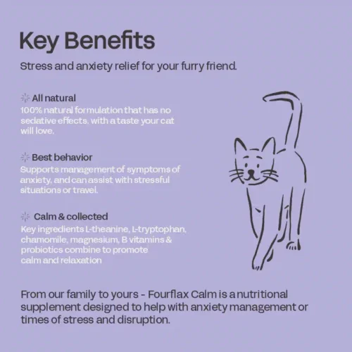 Fourflax Feline Calm 200G | Cat Anxiety NZ | Vetpost