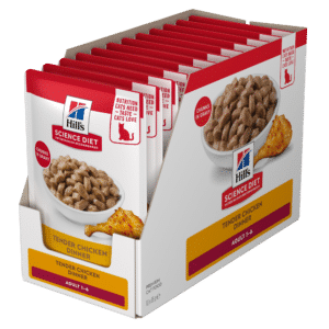 hill’s science diet adult poultry variety pack pouch wet cat food 12x85g