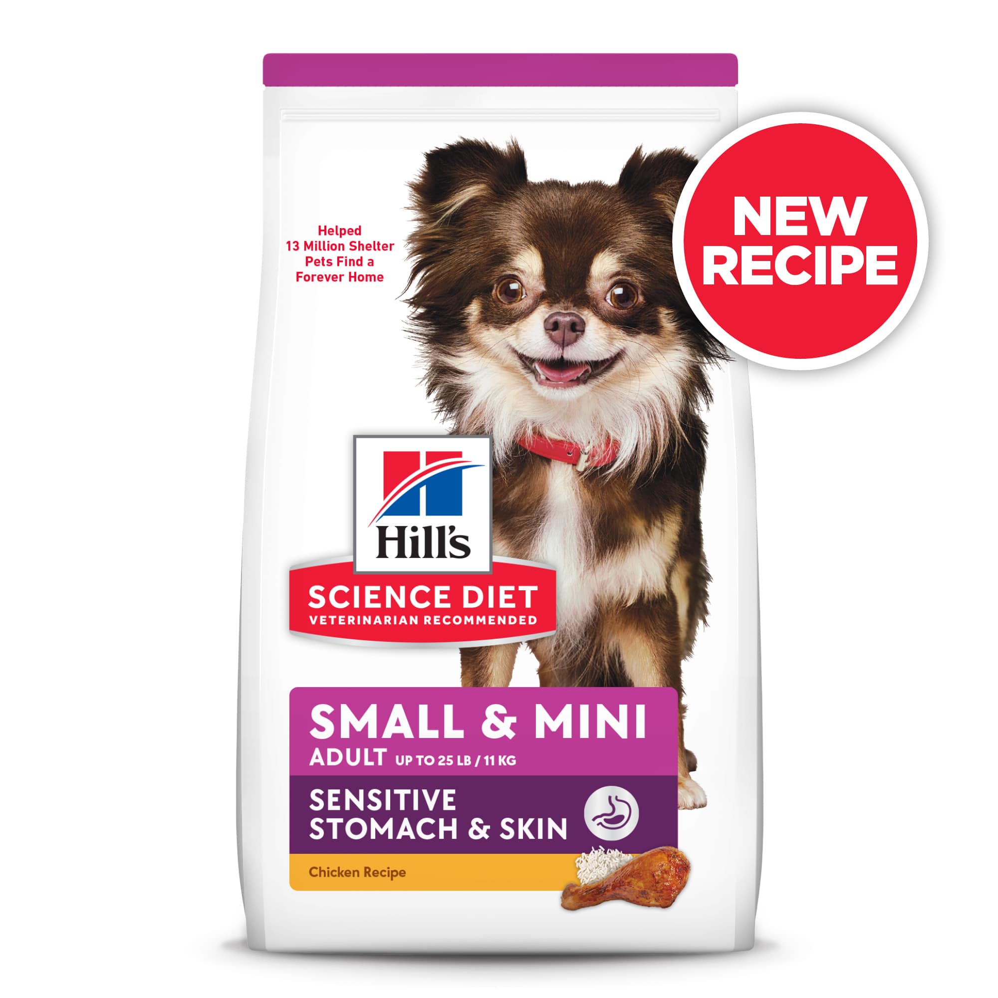 HILL_052742007038-8 hill's science diet adult sensitive stomach & skin small & mini dry dog food
