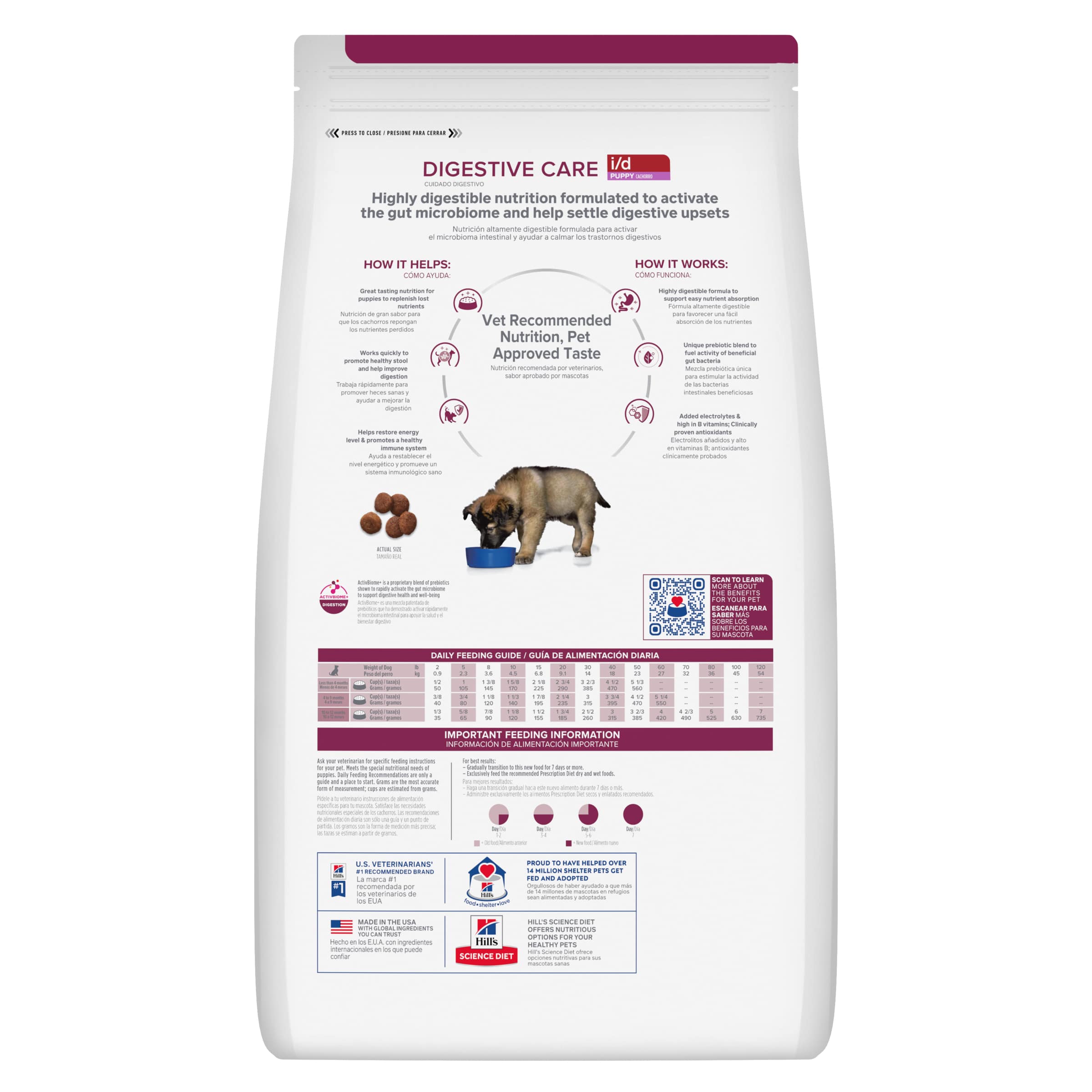 HILL_052742078250-2 hill's prescription diet i/d digestive care dry puppy food 3.85kg