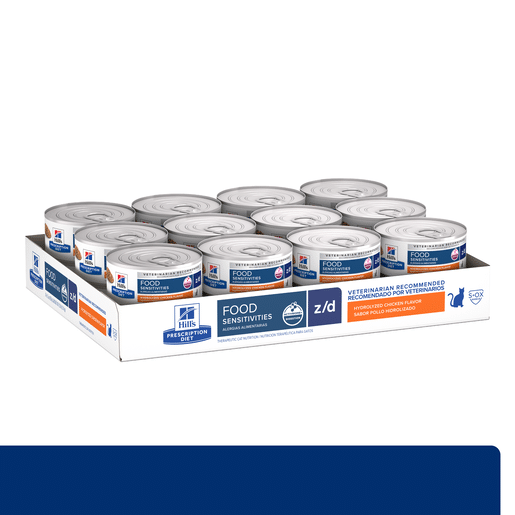 Hill's Prescription Diet zd SkinFood Sensitivities Canned Cat Food 24x156g-8 hill's prescription diet z/d skin/food sensitivities canned cat food 156g