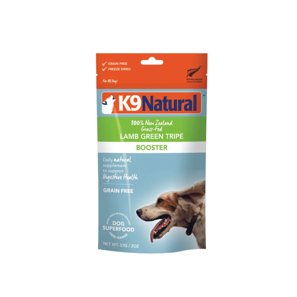 k9 natural freeze dried supplement lamb green tripe topper 57g