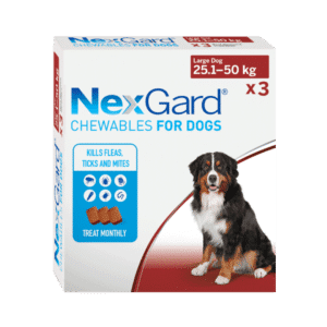 nexgard dog chew large 25 50kg 3 pack