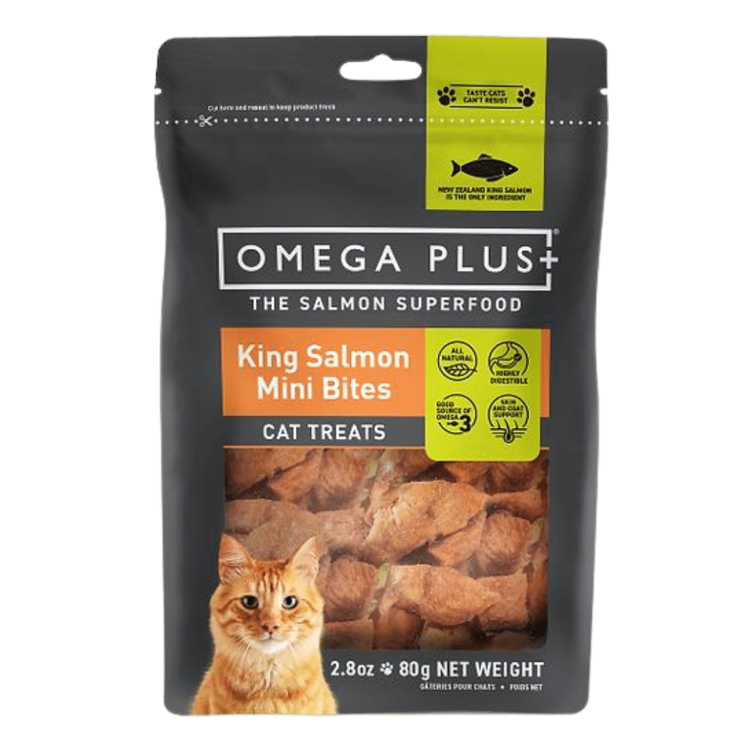 Omega Plus King Salmon Mini Cat Bites Buy Online from Vet Post NZ