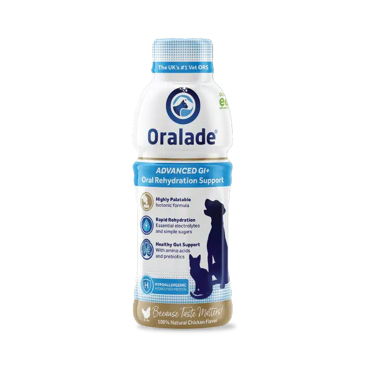 oralade advanced gi+ oral rehydration support for cats & dogs 500ml