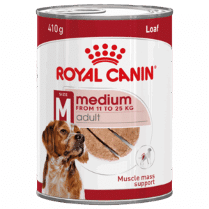 royal canin medium adult loaf dog food can 410g