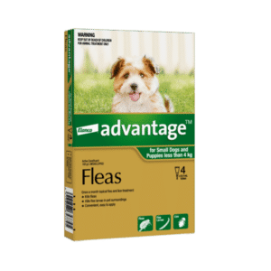 advantage spot on small dogs/puppies <4kg 4 pack