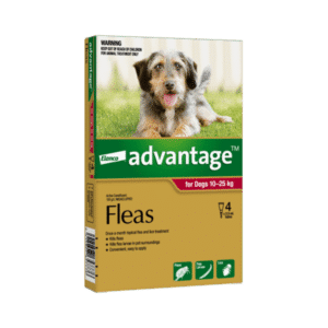 advantage spot on flea treatment for large dogs (10 25kg) 4 pack