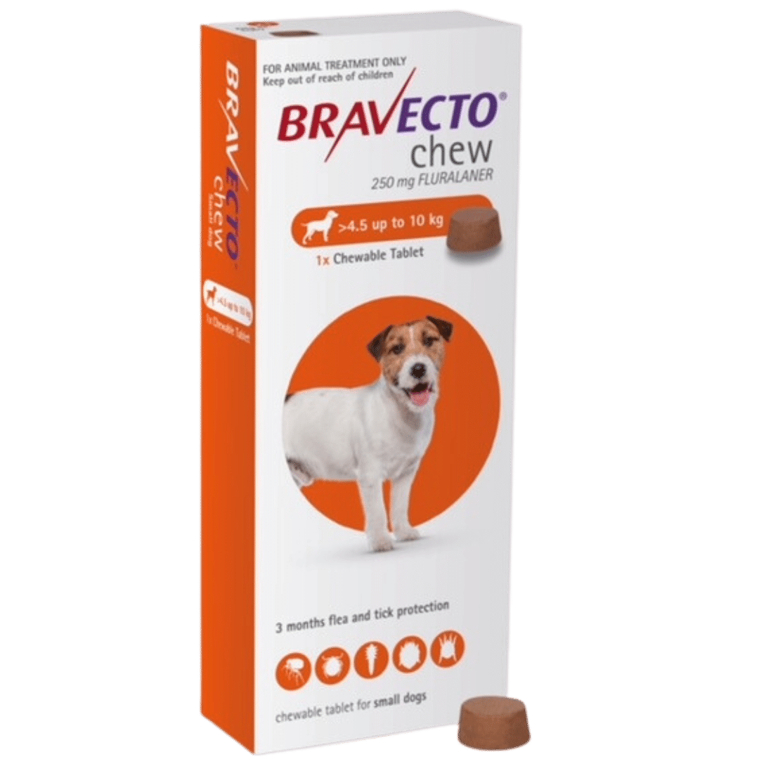 bravecto small dog flea treatment 4.5 10kg chew