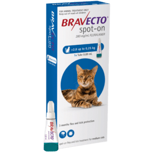 bravecto spot on for medium cats >2.8 6.5kg