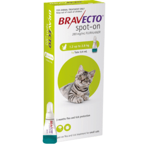 bravecto spot on for small cats 1.2 2.8kg