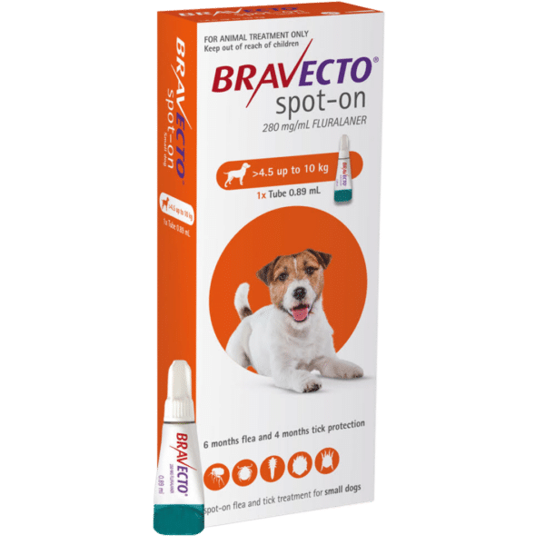 bravecto spot on for small dogs (4.5 10kg)