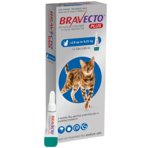 bravecto plus for medium cats (2.8 6.25kg)