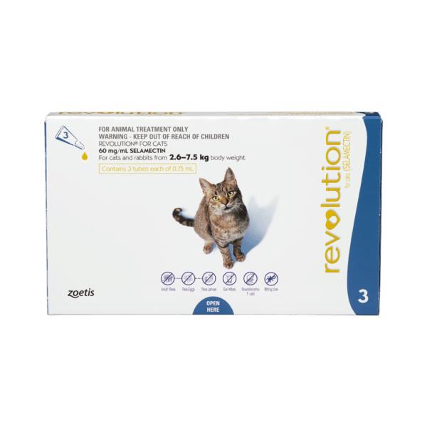 revolution cat 7.5kg blue 3 pack