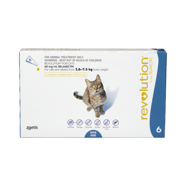 revolution cat 7.5kg blue 6 pack