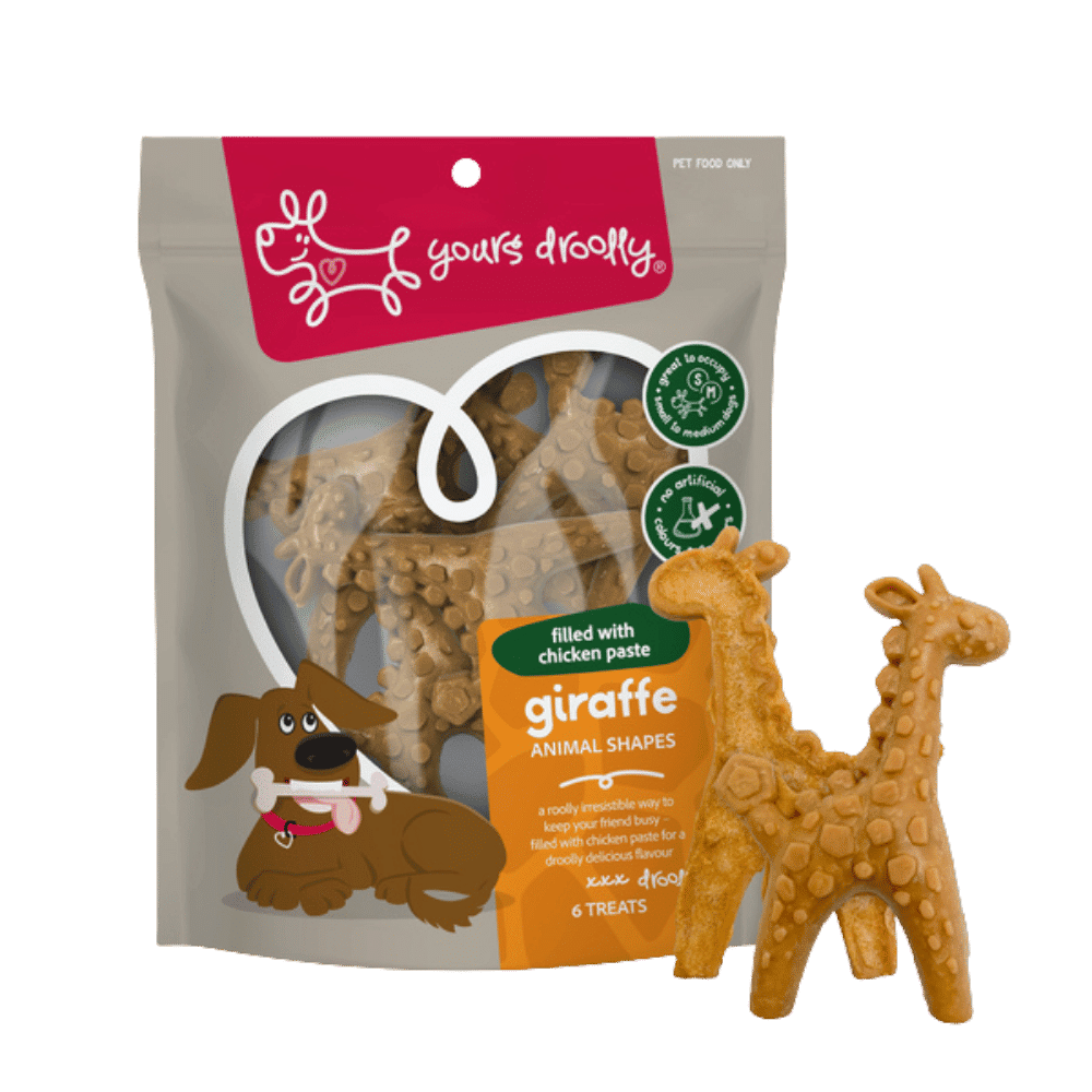 yours droolly animal shapes giraffe with chicken paste 6 pack