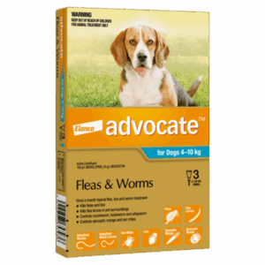 advocate medium dog (4 10kg) flea and worm treatment 3 pack