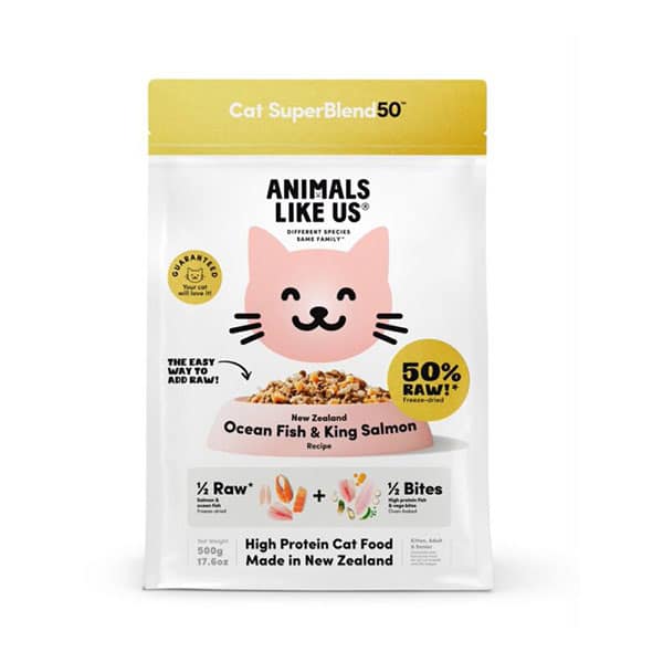Animals Like Us SuperBlend50 Fish Cat Food 500g | Buy Online from Vet Post  NZ | Fast Delivery