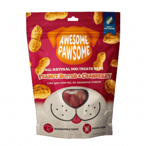 awesome pawsome peanut butter & cranberry dog treats