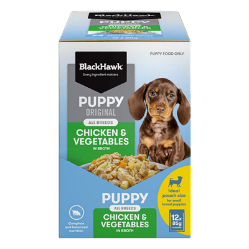 Black Hawk Original Puppy Chicken Vegetables Pouches 85g x