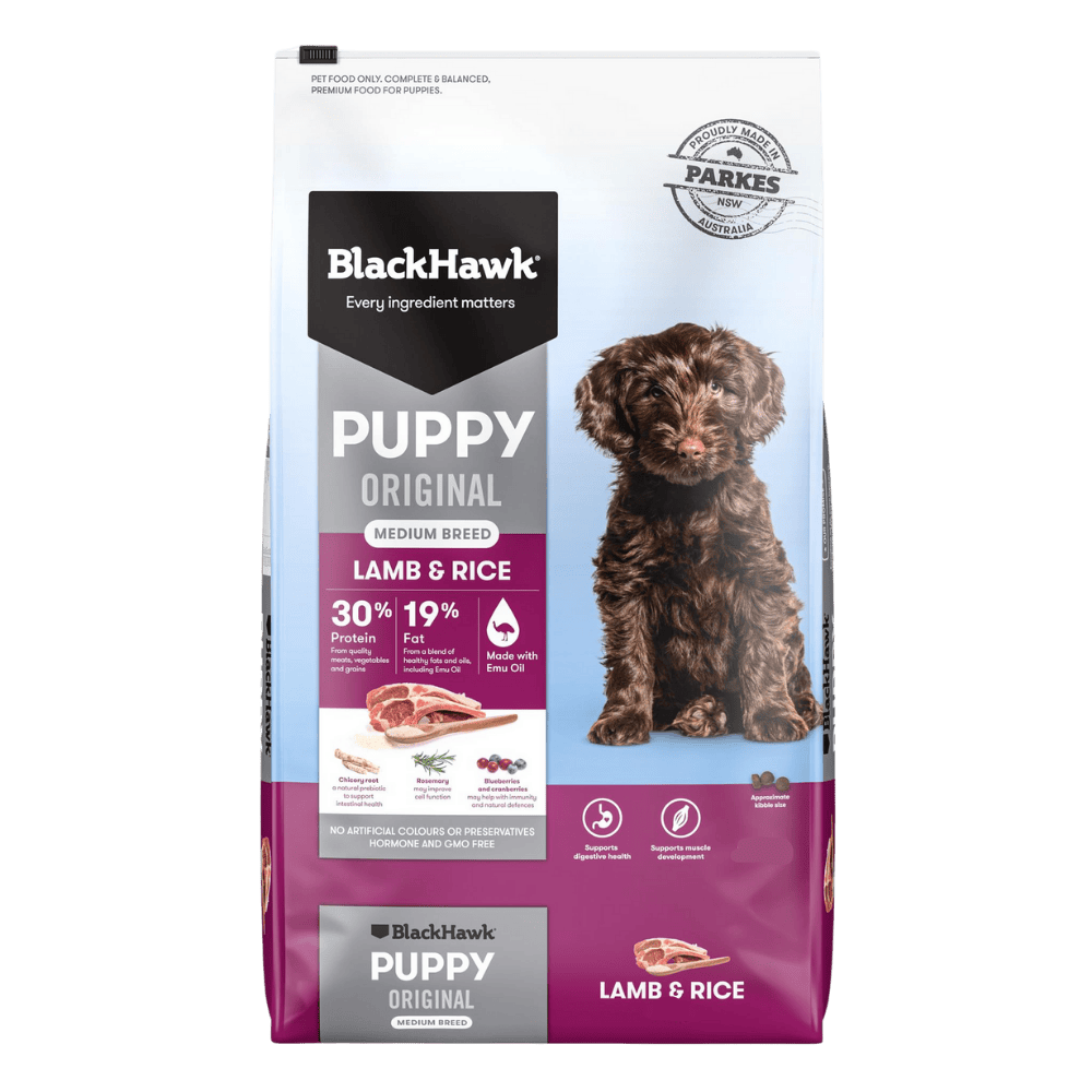 black hawk puppy medium breed lamb & rice