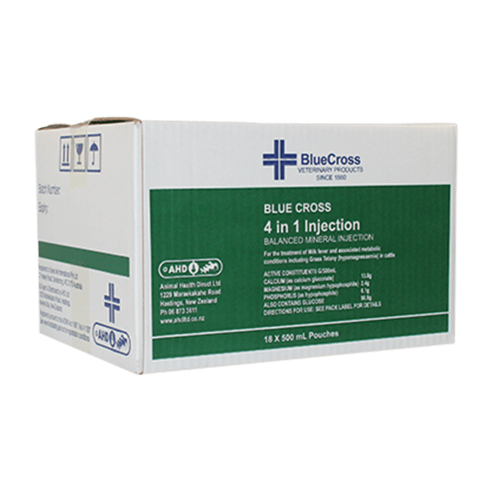 Bluecross 4 in 1 Metabolic Injection 500ml | Buy Online from Vet Post ...