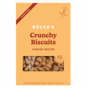 bocce's cheese crunchy biscuit dog treats 397g