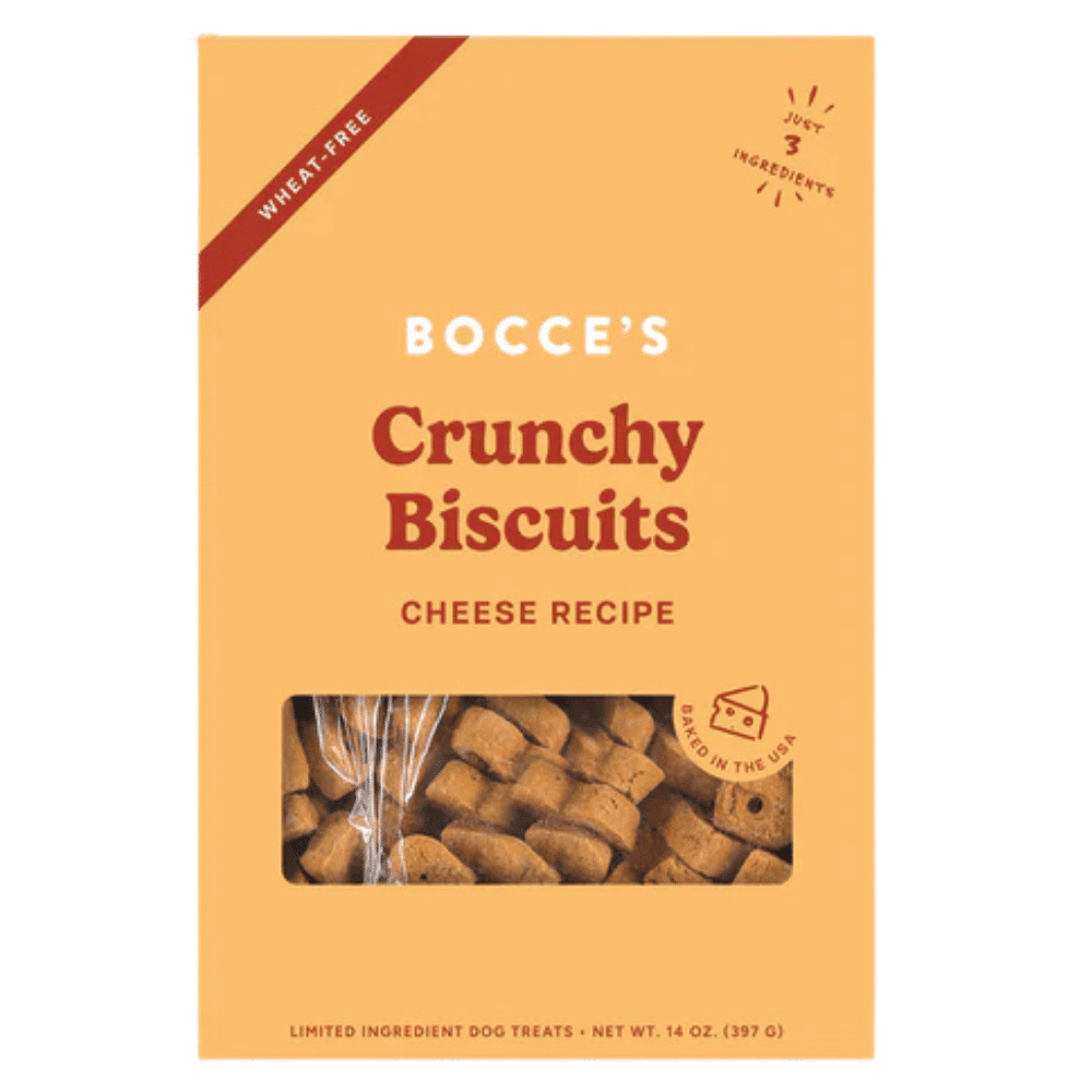 bocce's cheese crunchy biscuit dog treats 397g