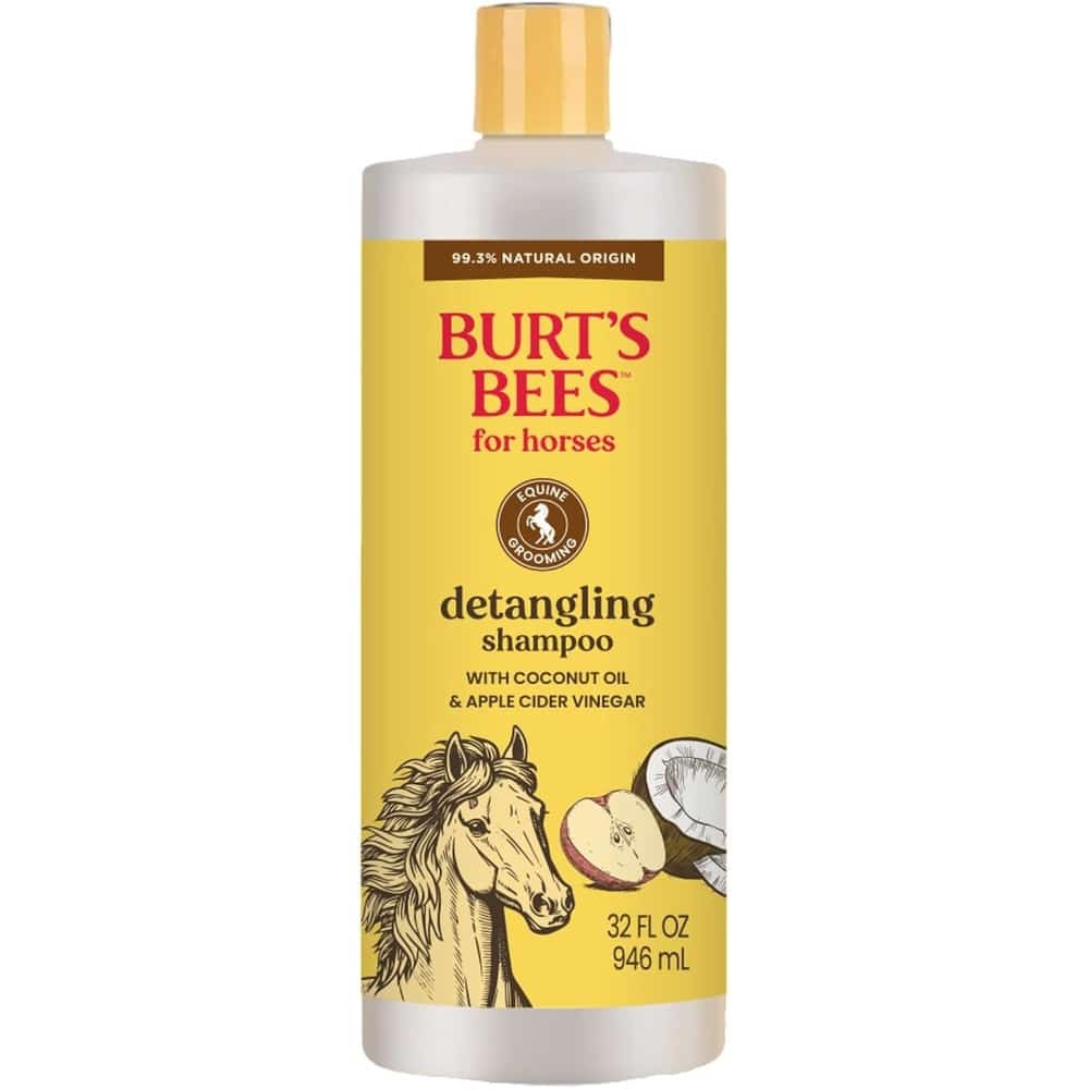 Burt's Bees for Horses Detangling Shampoo 946ml bottle with coconut oil and apple cider vinegar