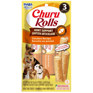 inaba churu rolls joint support chicken dog treat 3 pack
