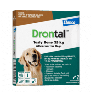 drontal tasty bones allwormer tablets for large dogs 2 pack