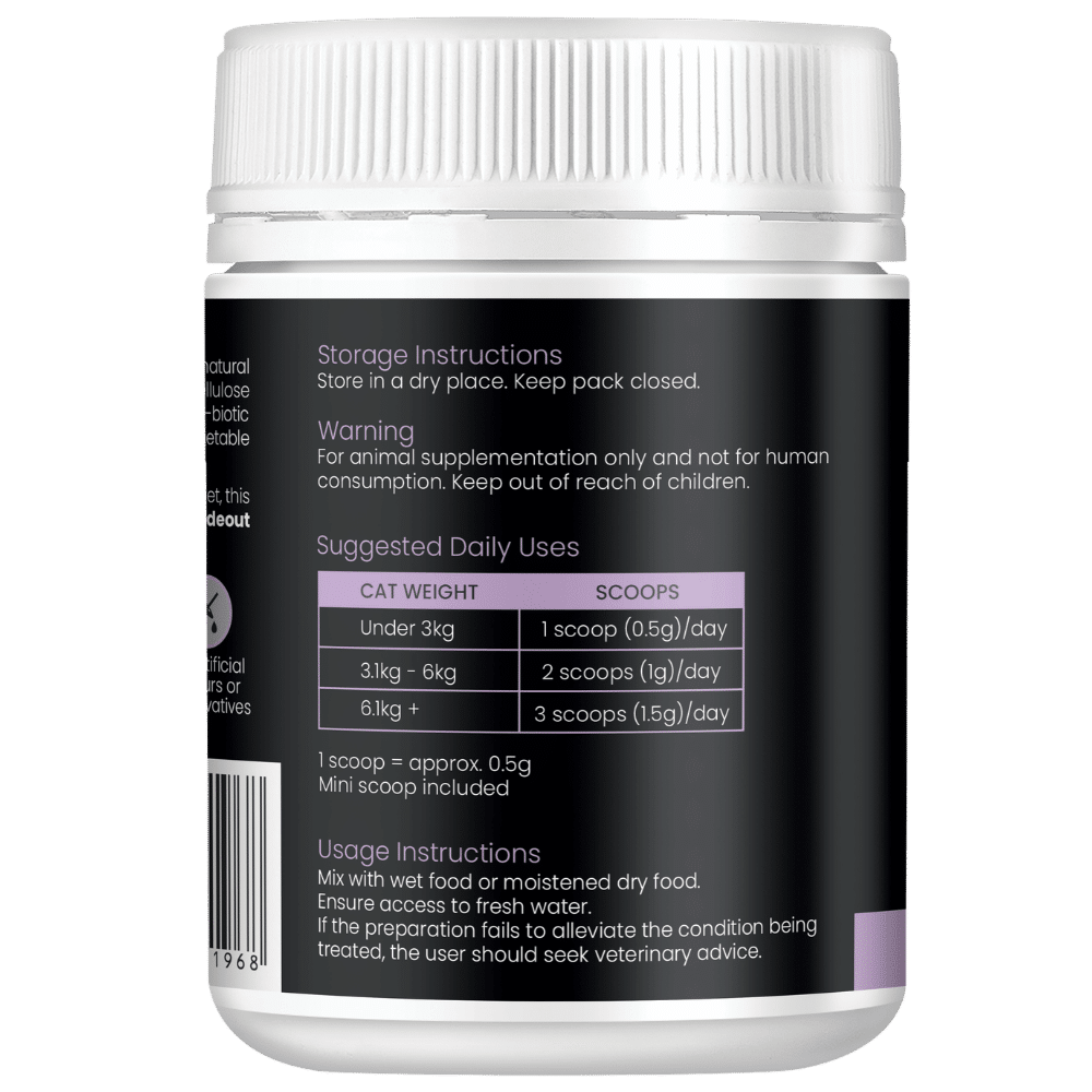 eac-gut-and-furball-100g-side-dosage gut & furball for cats 100g