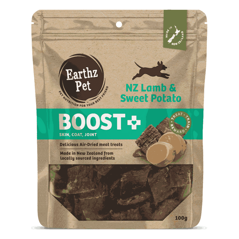 Earthz Pet BOOST+ Lamb & Sweet Potato Dog Treats 100g pack