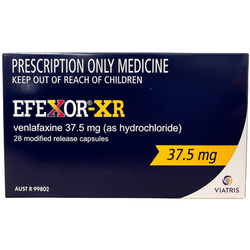 efexor xr (venlafaxine) 37.5mg capsules 28 pack