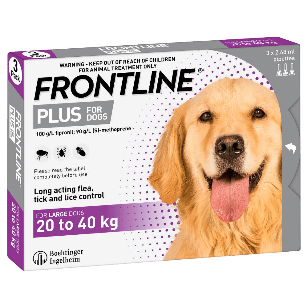 Frontline Plus Large 20-40kg pack Buy Online from Vet Post NZ