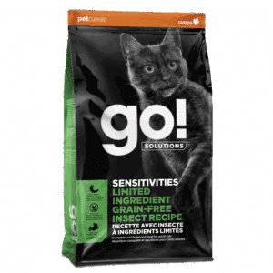 GO! Solutions Sensitivities Limited Ingredient Grain Free Insect Recipe dry cat food pack