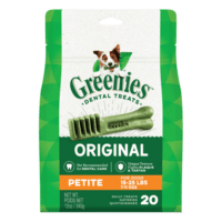 greenies canine petite dental treats 20 pack