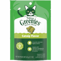 greenies cat dental treats catnip flavour 60g