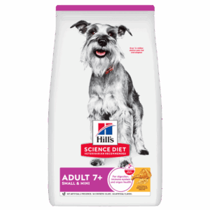 hills science diet adult 7+ senior small & mini chicken & brown rice recipe dry dog food 1.5kg