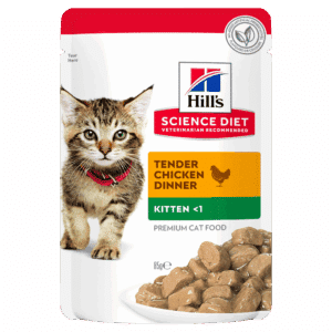 hill's science diet kitten chicken wet cat food 12 x 85g pouches