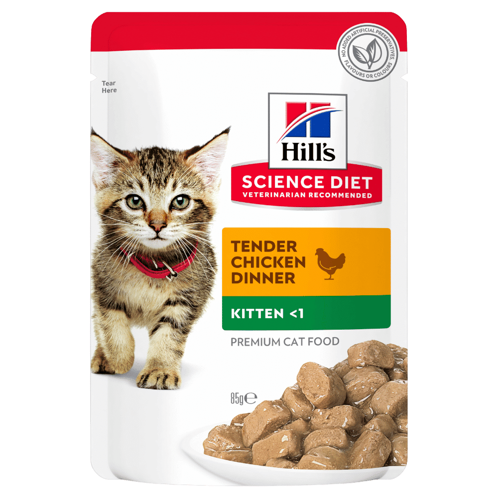 hill's science diet kitten chicken wet cat food 12 x 85g pouches