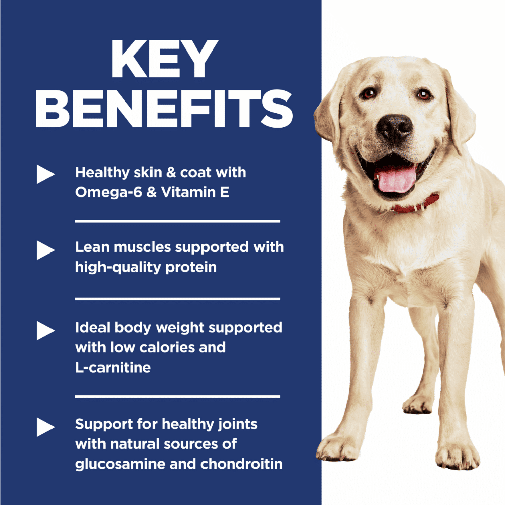 hill's science diet adult light large breed chicken meal & barley recipe dry dog food 12kg