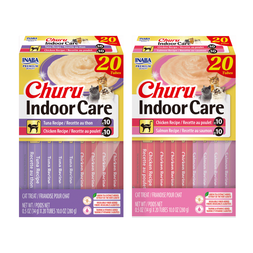 inaba churu puree indoor care chicken & salmon