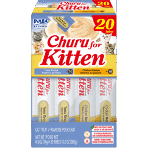 inaba churu puree kitten tuna & chicken treats 20 pack
