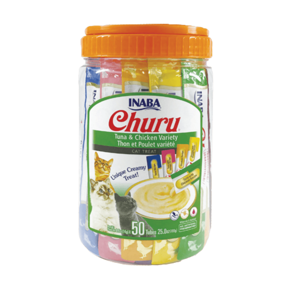 inaba churu tuna & chicken mix varieties 50 pack